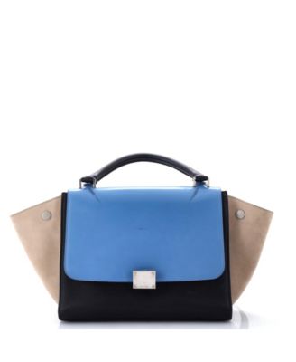 Small Tricolor Trapeze Bag Leather
