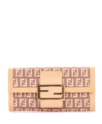 Vintage FF Flap Continental Wallet Zucchino Canvas