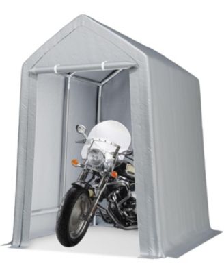 Portable Shed Outdoor Motorcycle Covers Storage Shelter, Heavy Duty Storage Shed