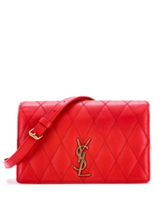 Small Angie Chain Shoulder Bag Quilted Leather