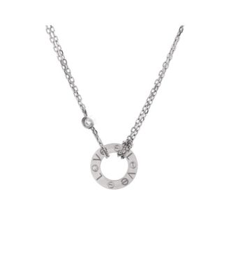 2 Diamonds Love Pendant Necklace
