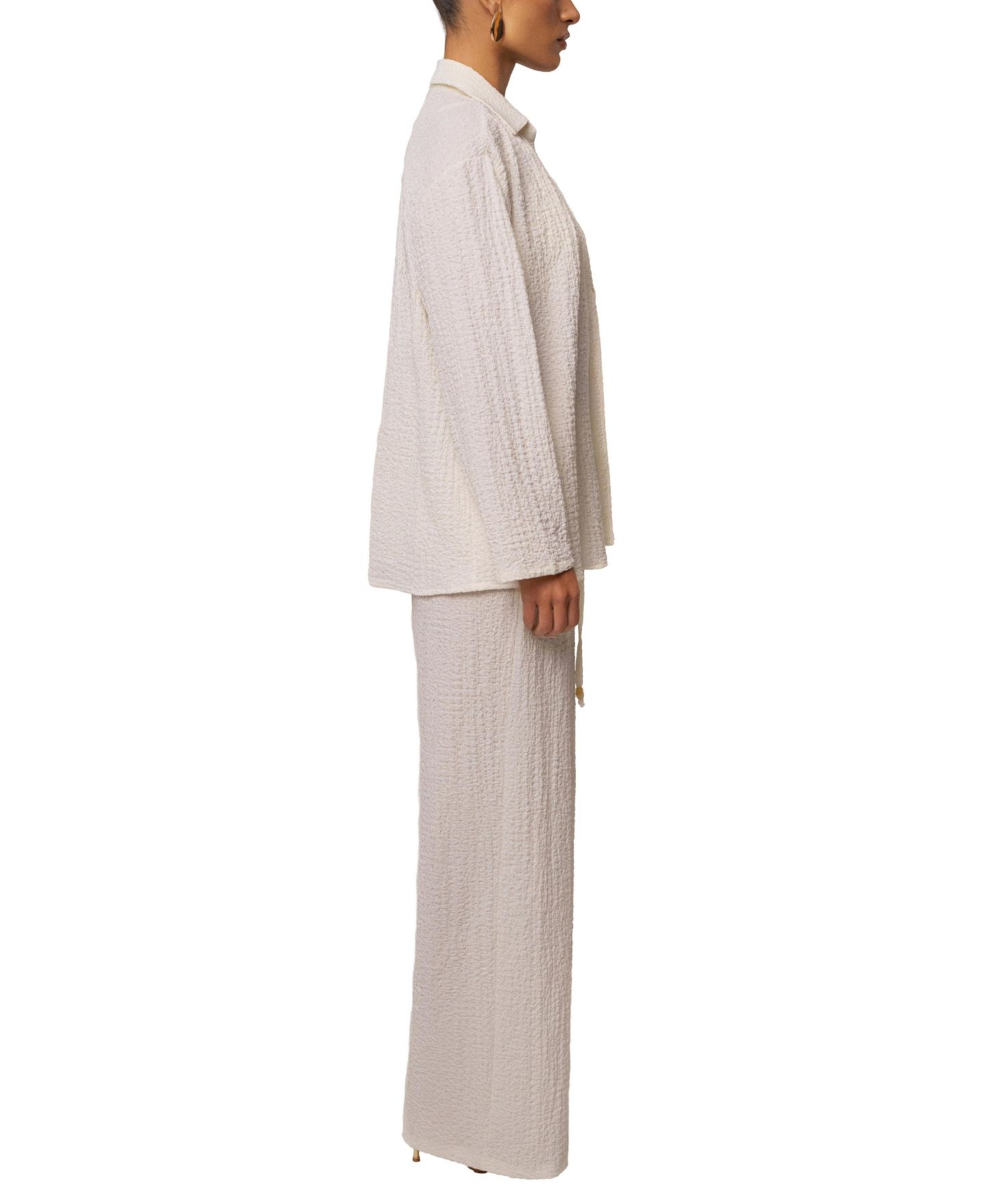 Женская блузка JLUXLABEL Unwind Tie-Front, цвет: Слоновая кость — фото 6