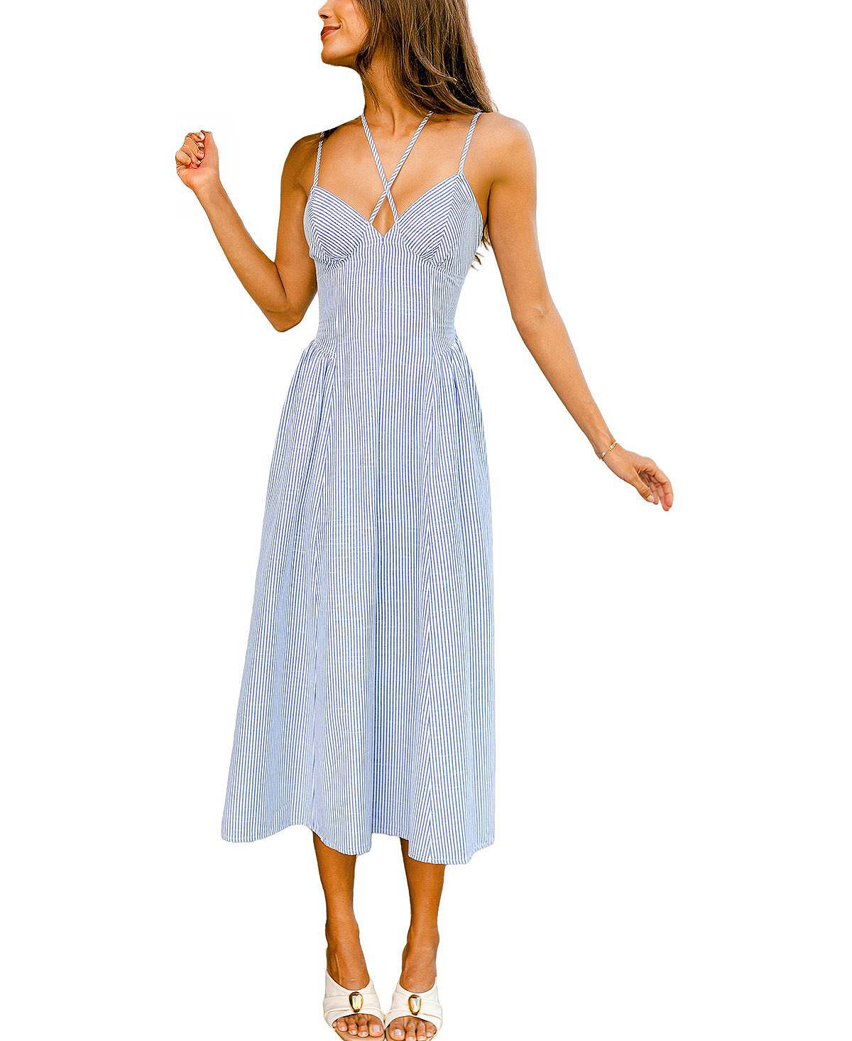 Cupshe Women's Living Proof Striped Maxi Beach Dress view 1 — MAYCSS fashion products