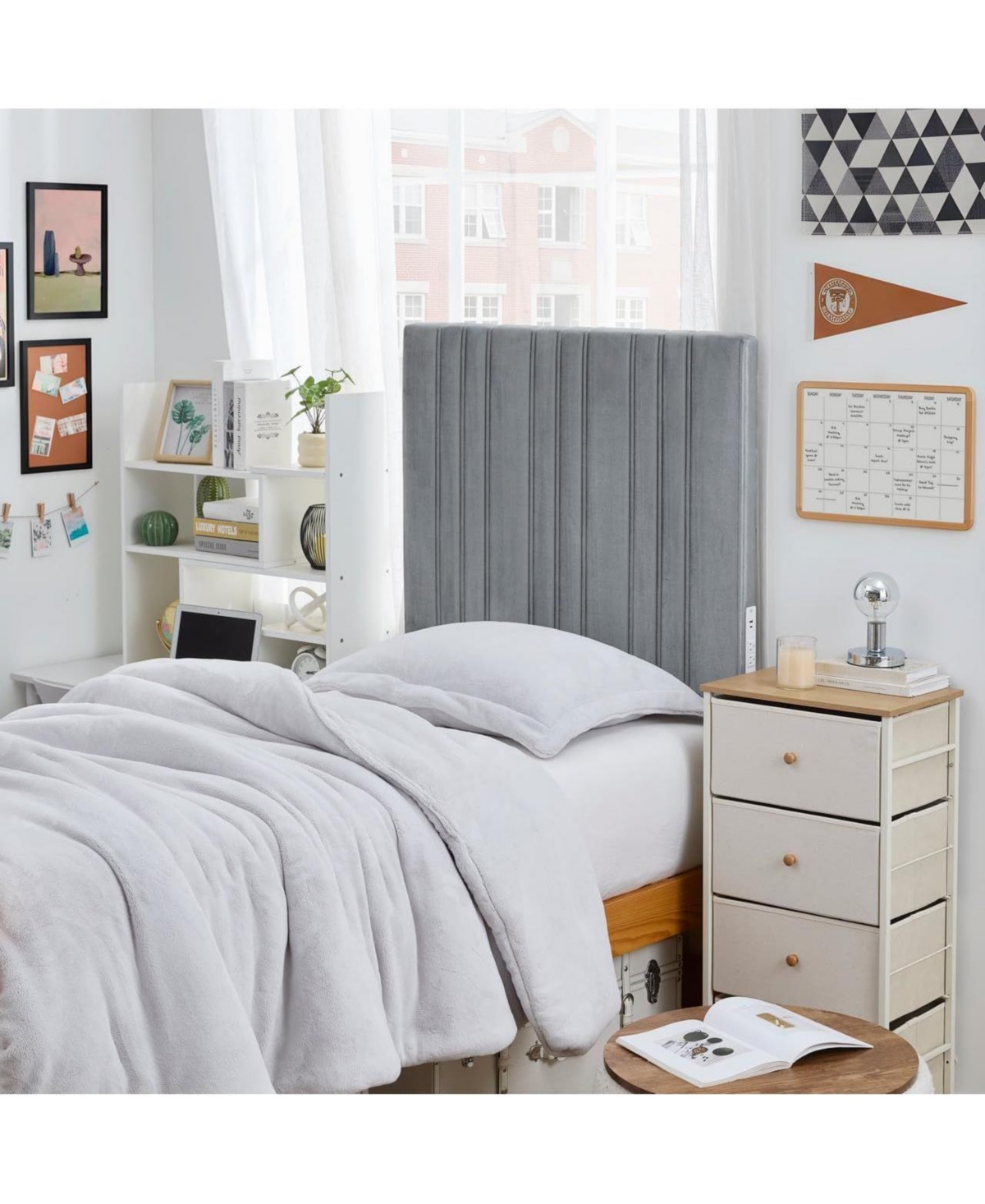 DormCo Tavira Allure Right Side Outlet Headboard - Bedboard Plush