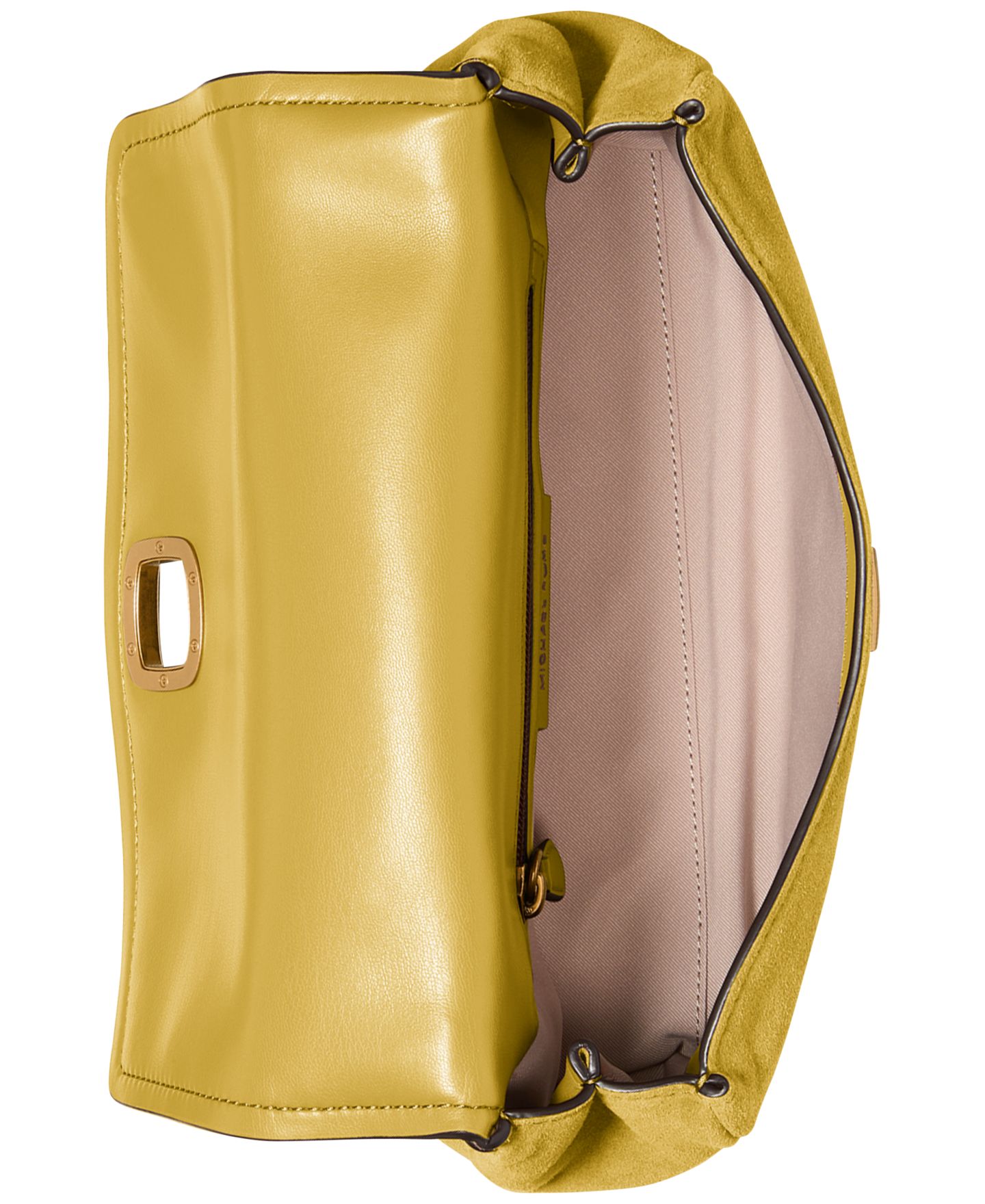 Женская сумка Michael Kors Bryant Suede Small Turn-Lock Convertible Chain Crossbody Handbag, цвет: Шартрез — фото 5