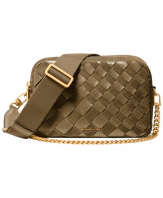 MICHAEL Bryant Medium Double Zipper Camera Crossbody Handbag