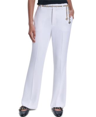 Women's Mid-Rise Chain Belt Pants