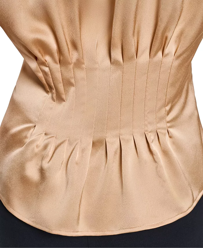 Women's Short-Sleeve Button-Front Blouse - thumbnail 8