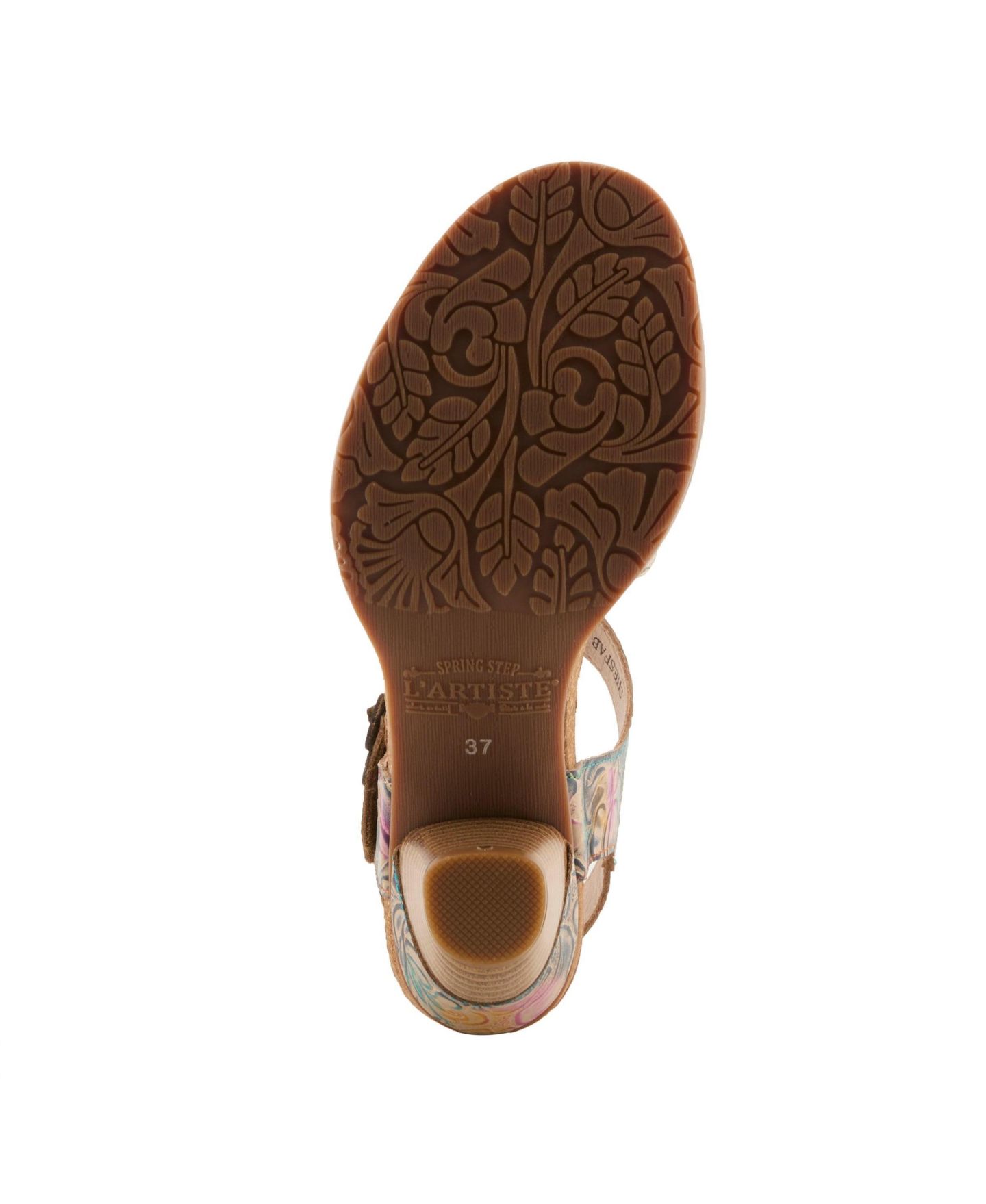 Женские сандалии L'Artiste Shesfab Embossed Leather with Soft Cork Comfort, цвет: Тёмно-синий разноцветный — фото 6