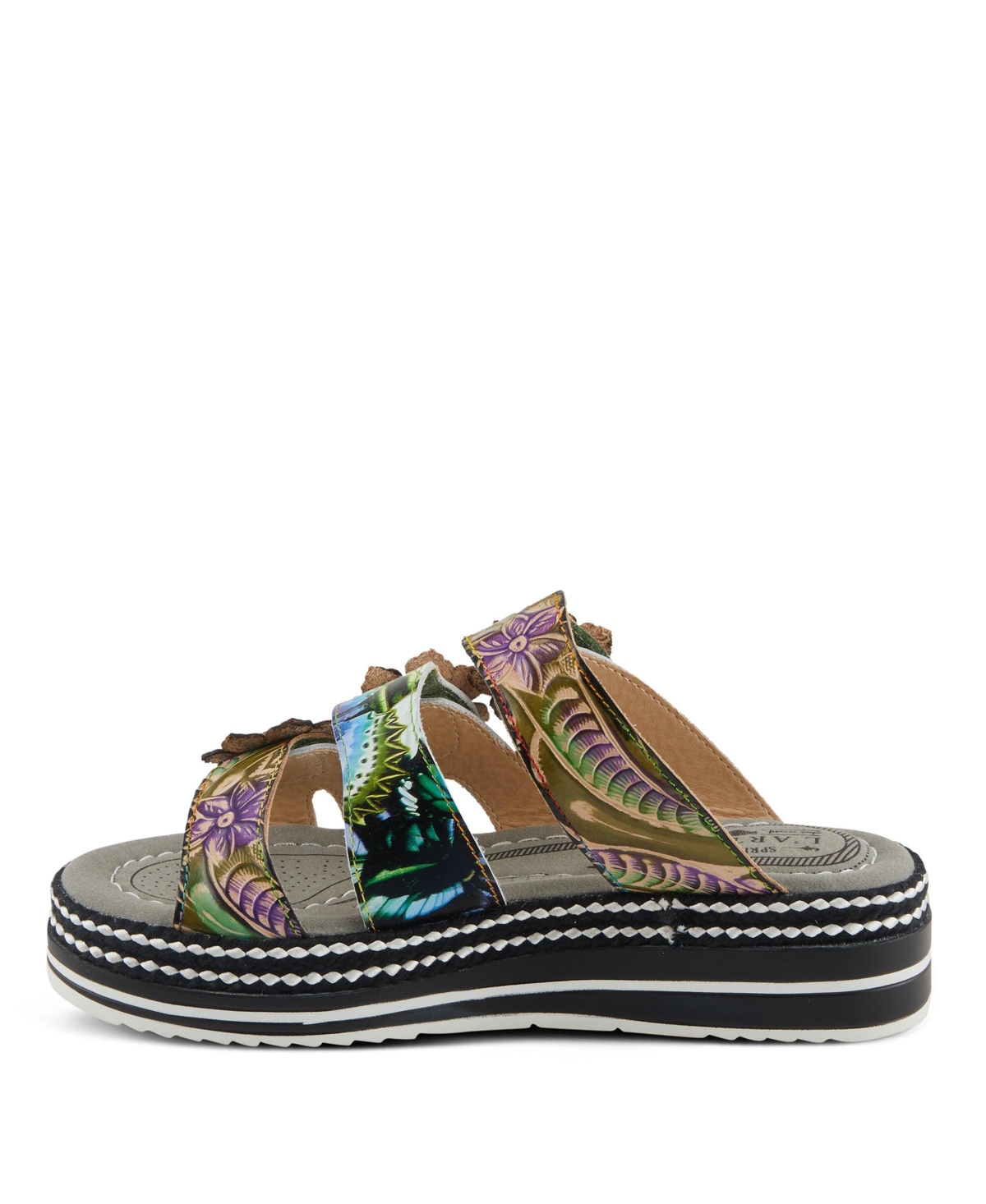 L'Artiste Woman's Spring Step Naomi-Monarch Slides with Leather Upper