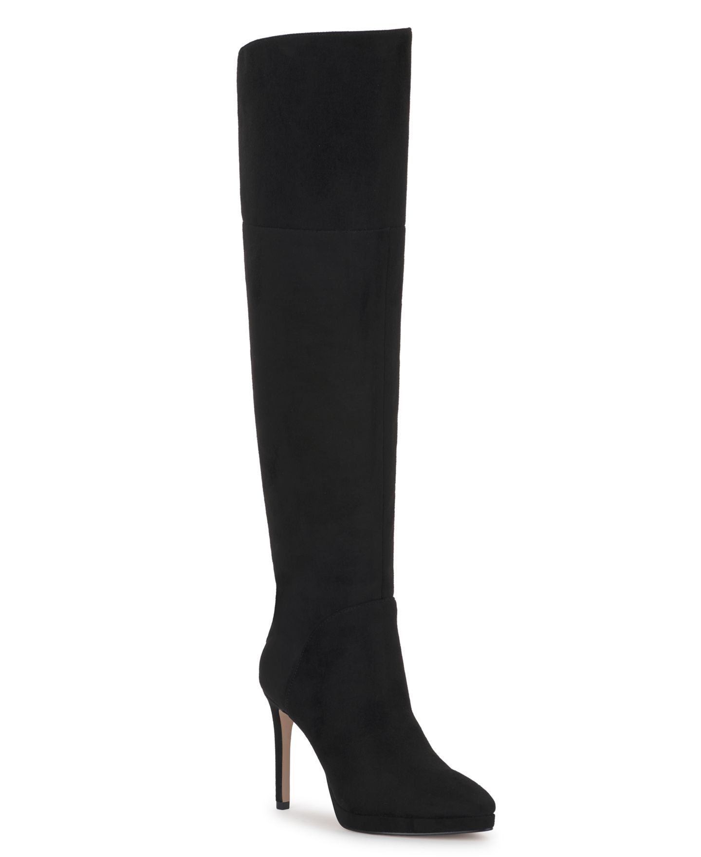 Женские ботинки Jessica Simpson Joriye Wide-Calf Over-the-Knee Stiletto, цвет: Чёрный замшевый — фото 1
