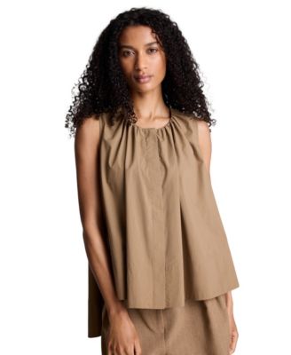 Women's High-Low Tent Poplin Top