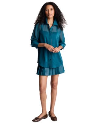 Women's Long-Sleeve Button-Front Shirt 