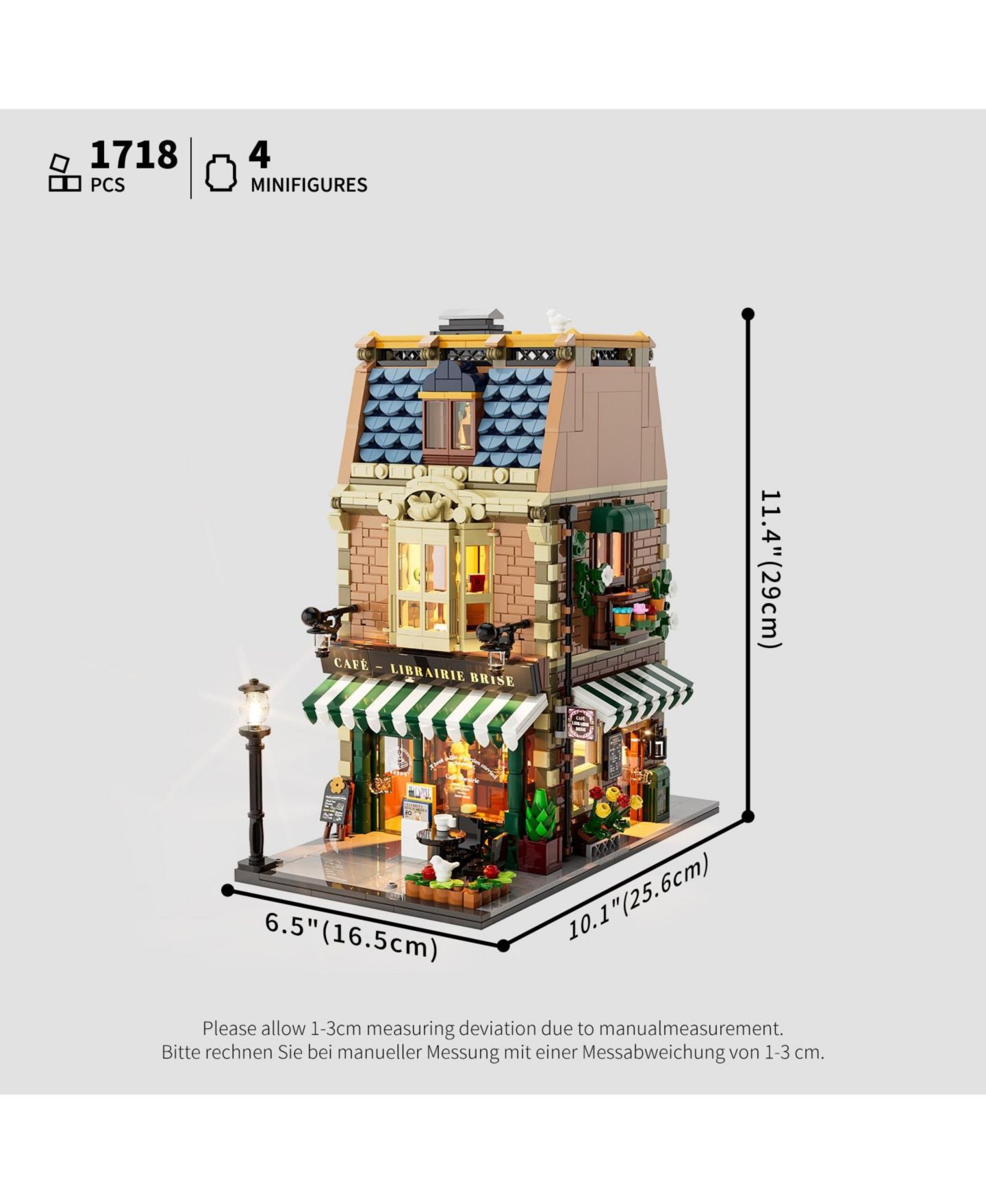 Детский конструктор Lumibricks Book-Cafe 1718-Piece LED Light Building Set, Ages 16+ — фото 10