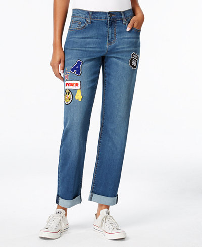 Earl Jeans Patch Boyfriend Jeans, A Macy's Exclusive Style