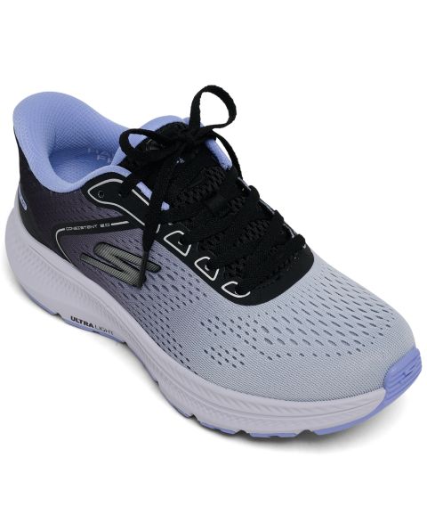 Женские кроссовки Skechers Slip-ins: GO RUN Consistent 2.0 - Maywood Running, цвет: Чёрный / Серый