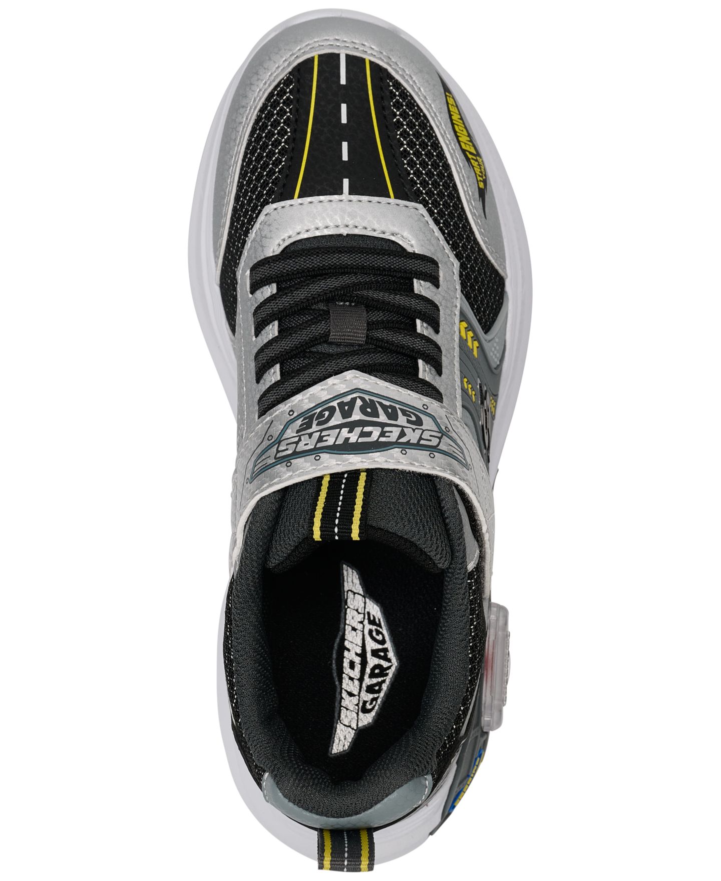 Детские кроссовки Skechers Little Kids Garage Lifestyle, цвет: Серебристый / Чёрный — фото 7
