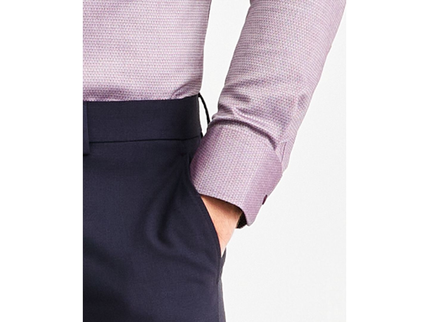 Мужская рубашка Ted Baker Premium Non Iron Print Dress Shirt, цвет: Винный разноцветный — фото 5