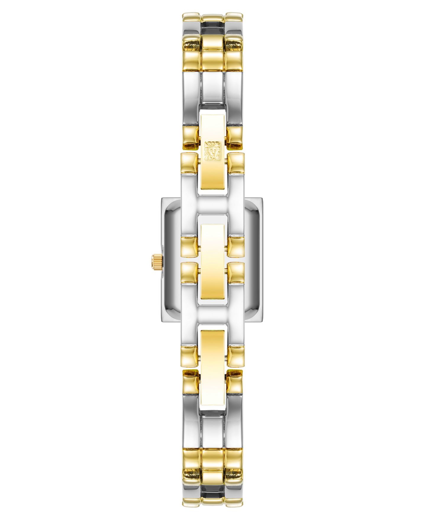 Женские часы Anne Klein Quartz Rectangle Two-Tone Alloy Metal Bracelet Watch 16mm x 20mm — фото 2