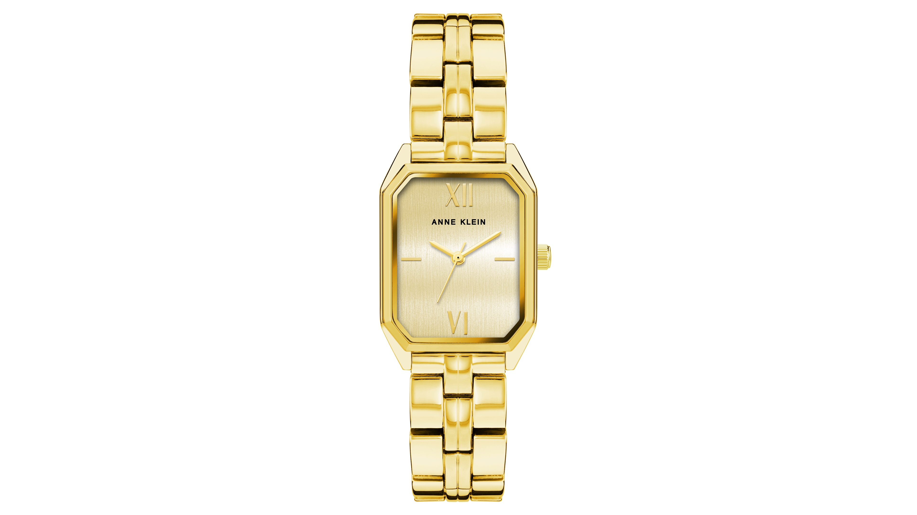 Anne Klein Women's Quartz Octagonal Gold-Tone Bracelet Watch 24mm x 35mm
