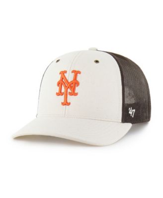 Carhartt x '47 Men's Natural/Brown New York Mets Undyed Trucker Adjustable Hat