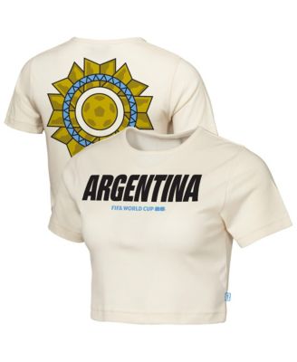 Women's Natural Argentina FIFA World Cup 2026 Elote Squad Cropped T-Shirt