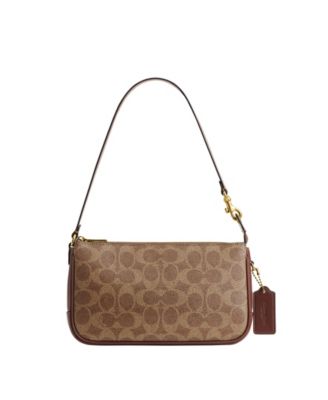Plaza Small Signature Canvas Slim Shoulder Handbag