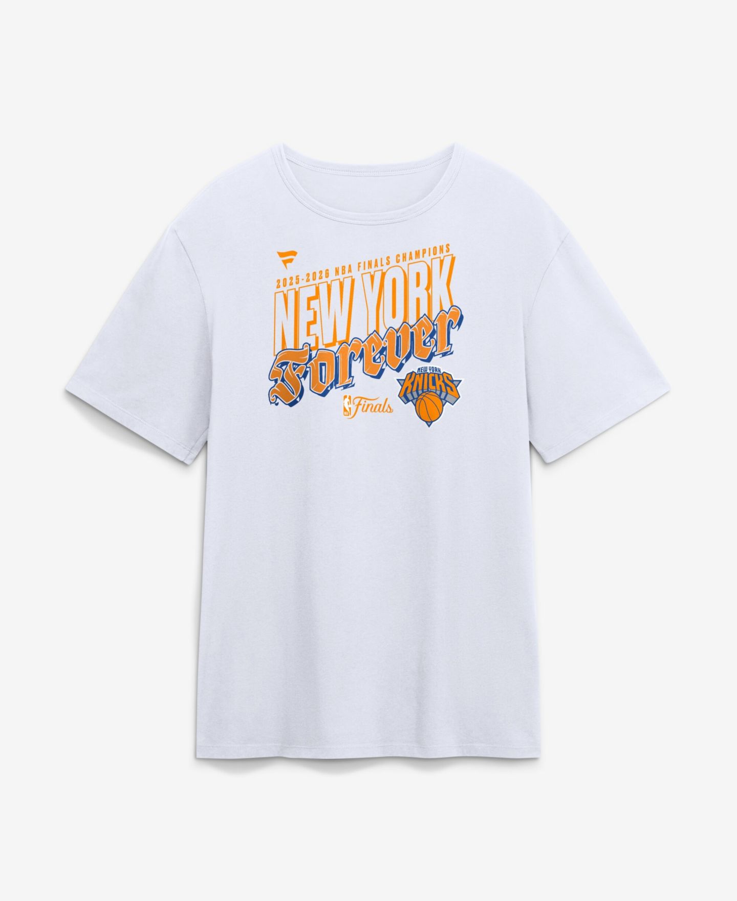 Мужская футболка Fanatics White New York Knicks 2026 NBA Finals Champions Hometown — фото 1