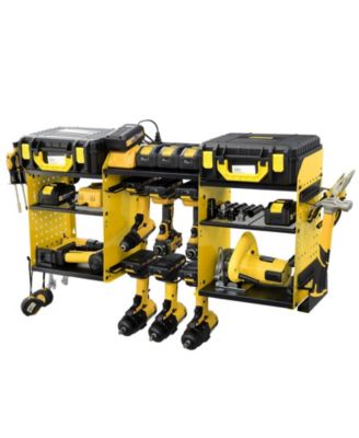 Power Tool Organizer with Drill Holder Outlet Strip