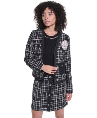 Petite V-Neck Open-Front Blazer