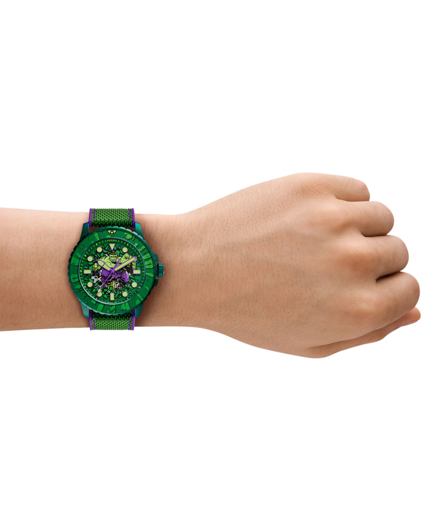 Мужские часы Fossil Marvel x Limited-Edition Incredible Hulk Watch 45mm — фото 6