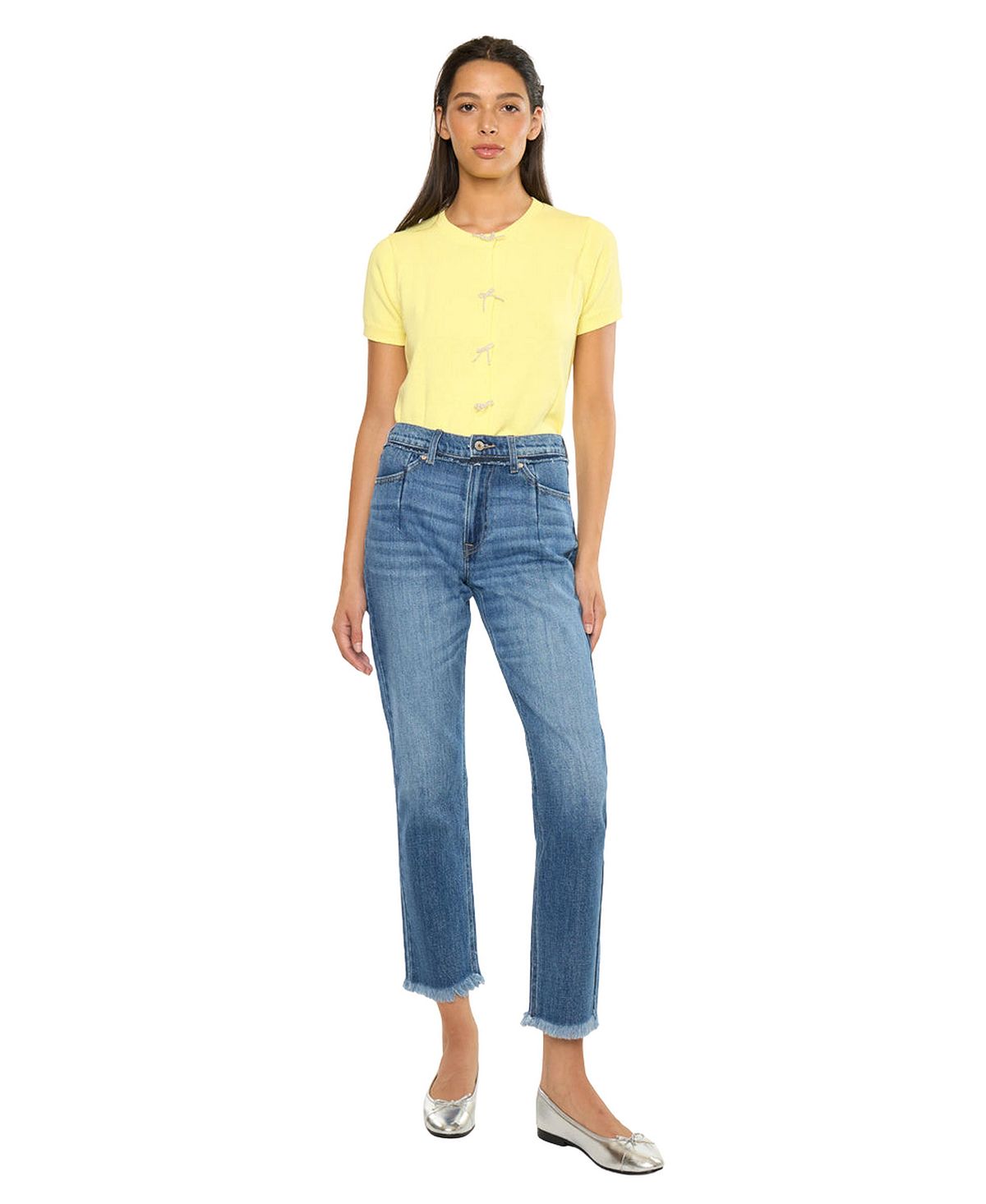 KanCan Women's Angelina High Rise Slim Straight Jeans view 4 — MAYCSS fashion products