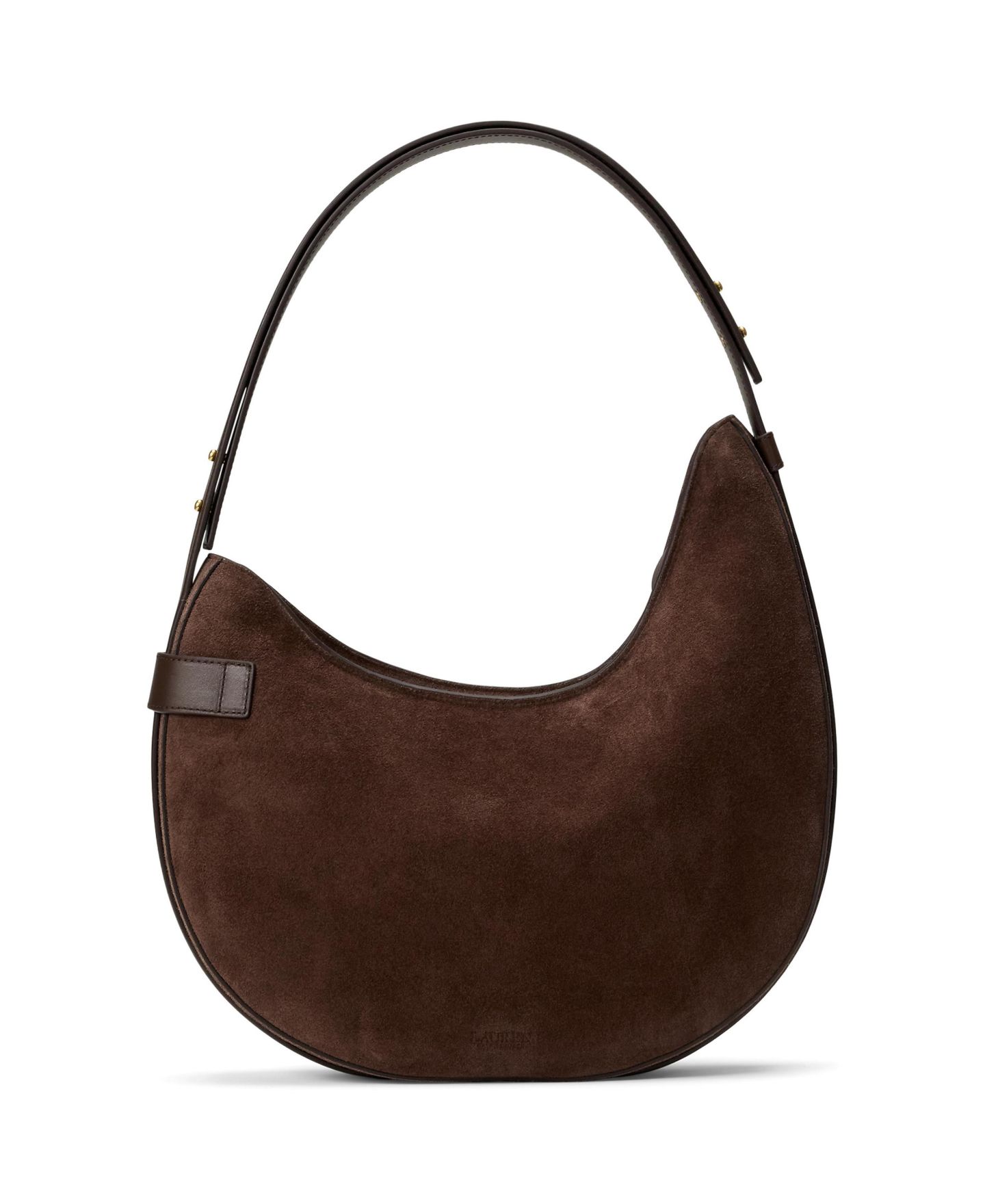Женская сумка Lauren Ralph Lauren Tasha Large Suede Shoulder, цвет: Каштановый коричневый — фото 4
