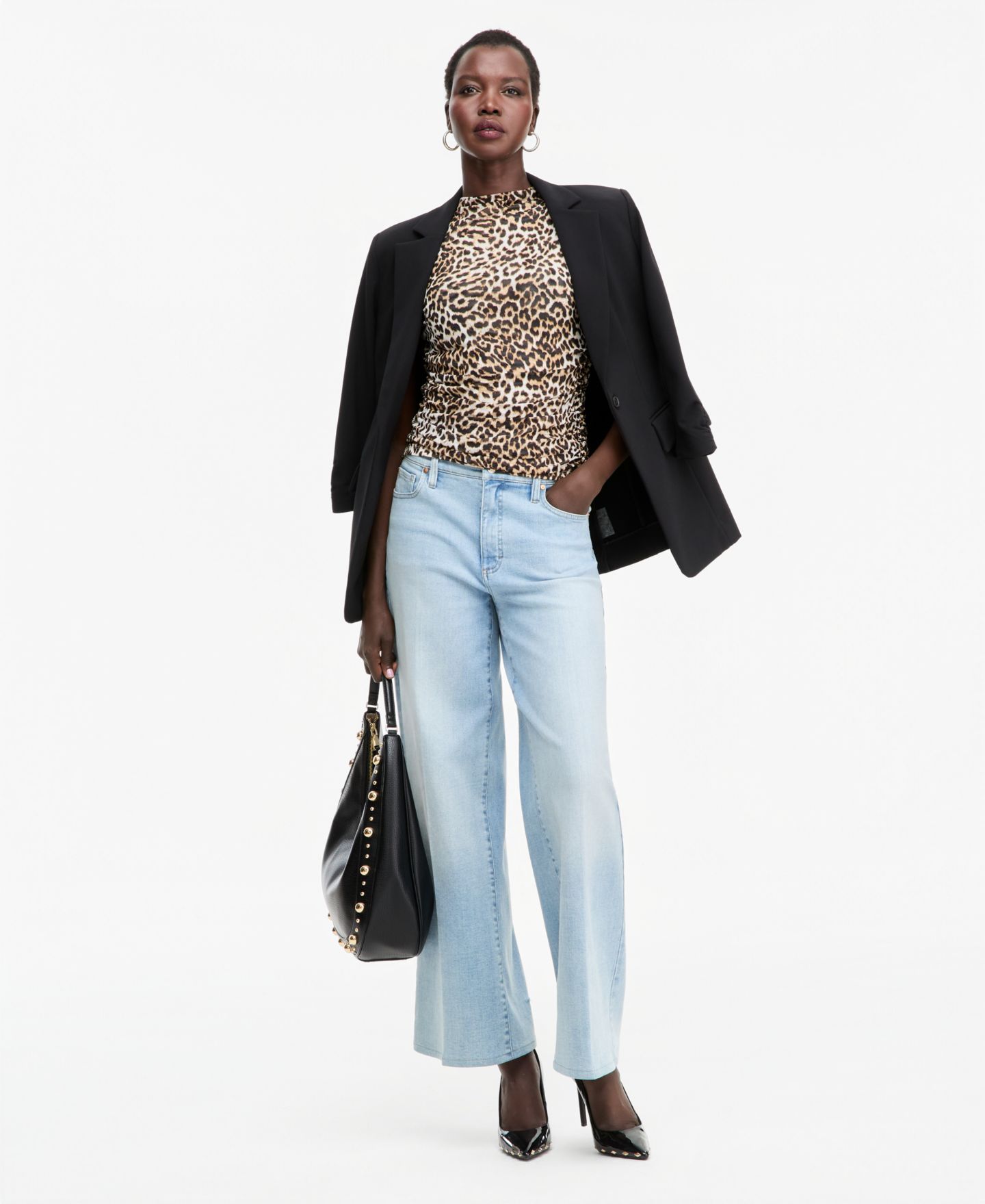 Женский топ I.N.C. International Concepts Mock-Neck Printed Mesh Sleeveless Top, цвет: Hani Cheetah Mb — фото 4