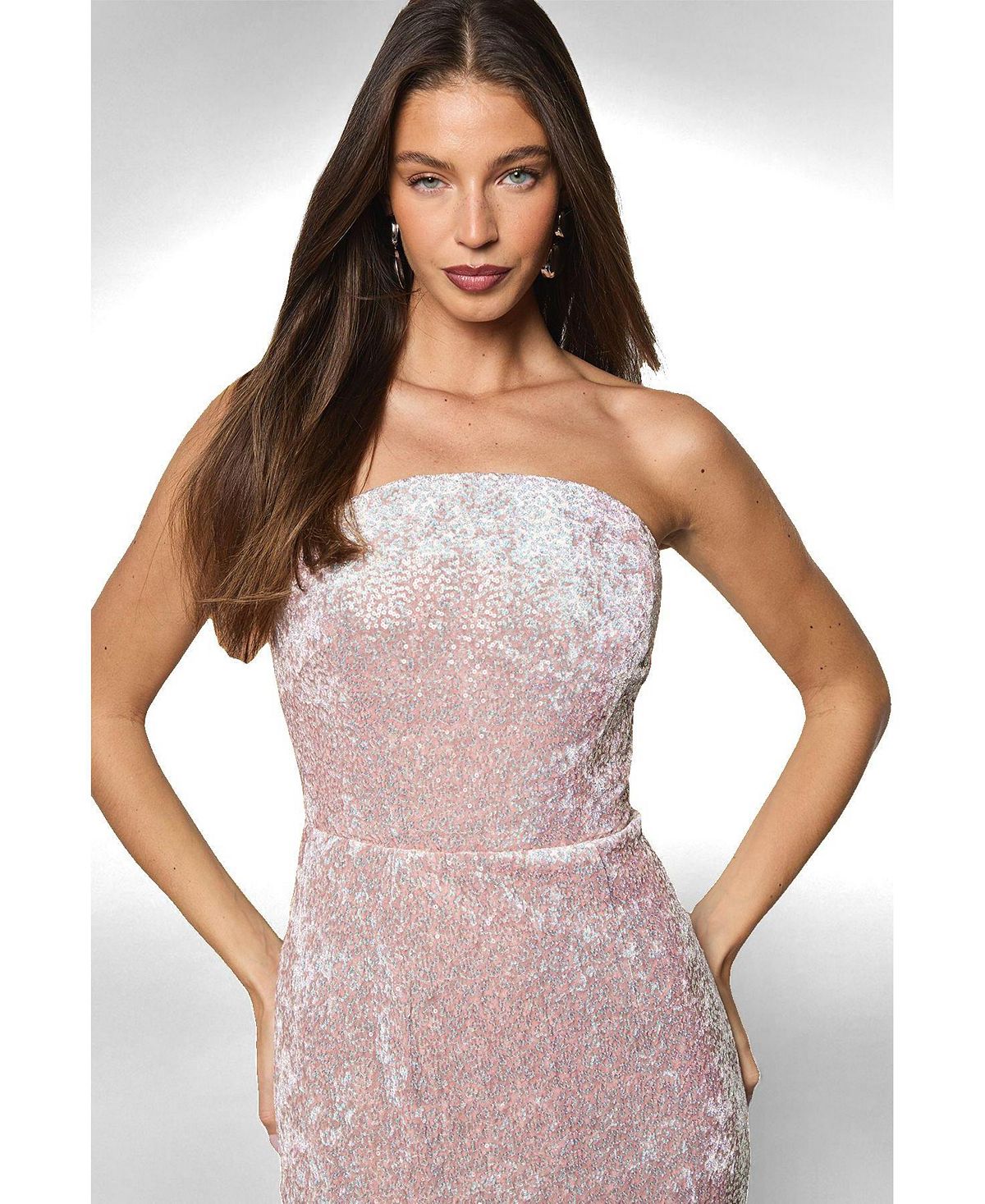 Coast Women's Sequin Bandeau Neck Column Dress view 2 — MAYCSS fashion products
