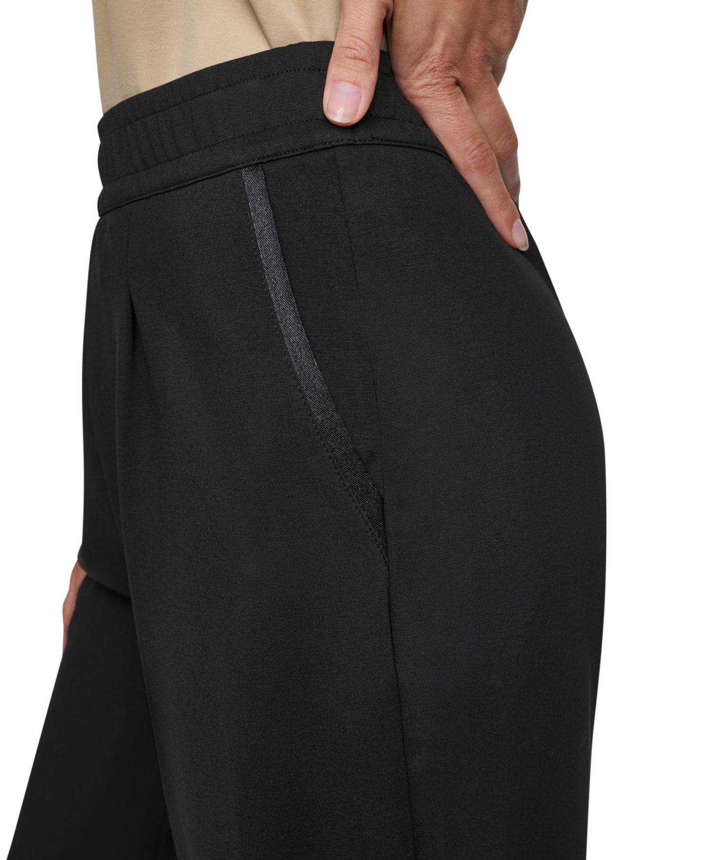 Женские брюки DKNY Cuffed Capri Soho Ponte, цвет: Чёрный — фото 4