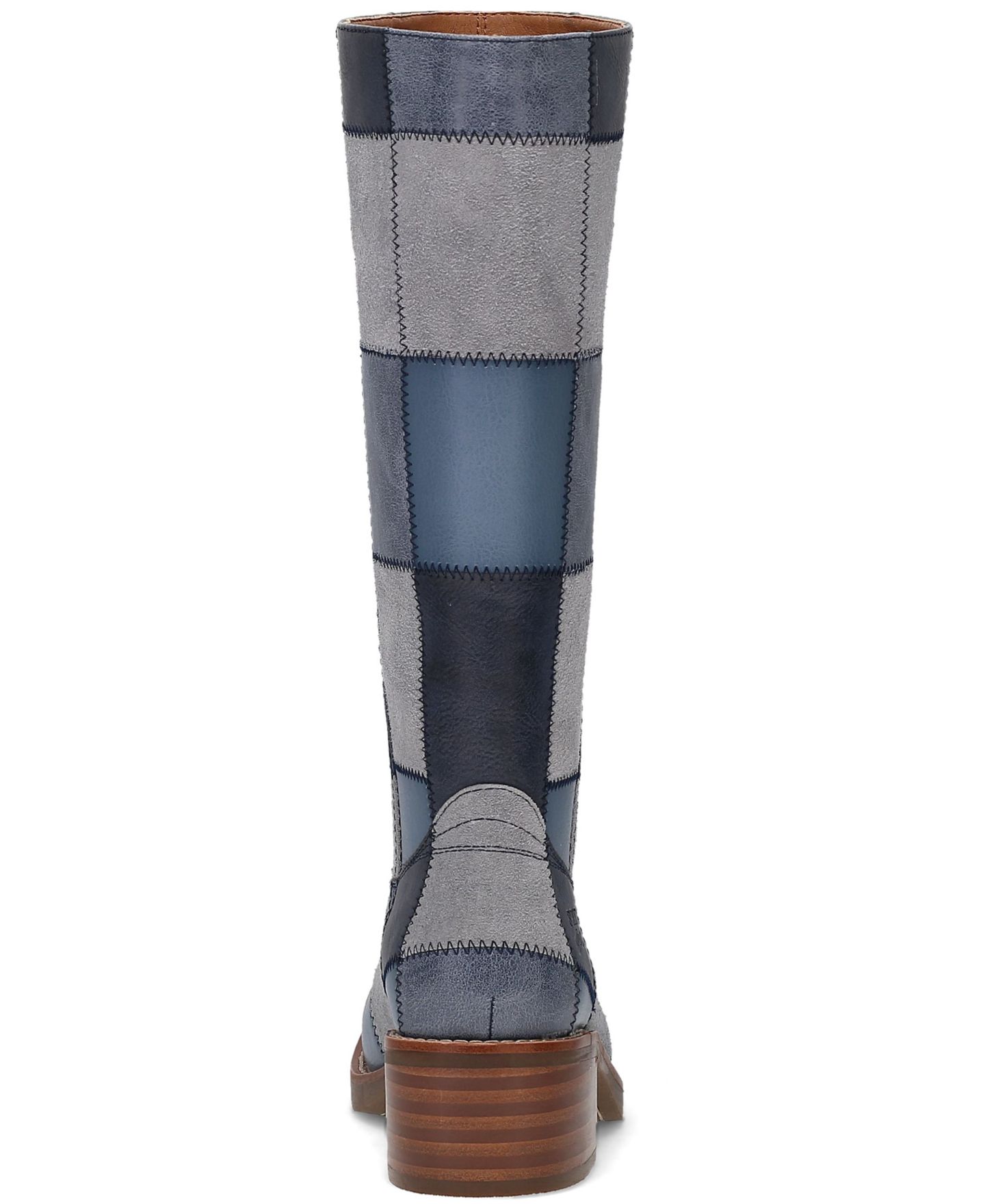 Женские ботинки Frye and Co. Miranda Patchwork Stacked Heel Tall, цвет: Джинсовый — фото 3
