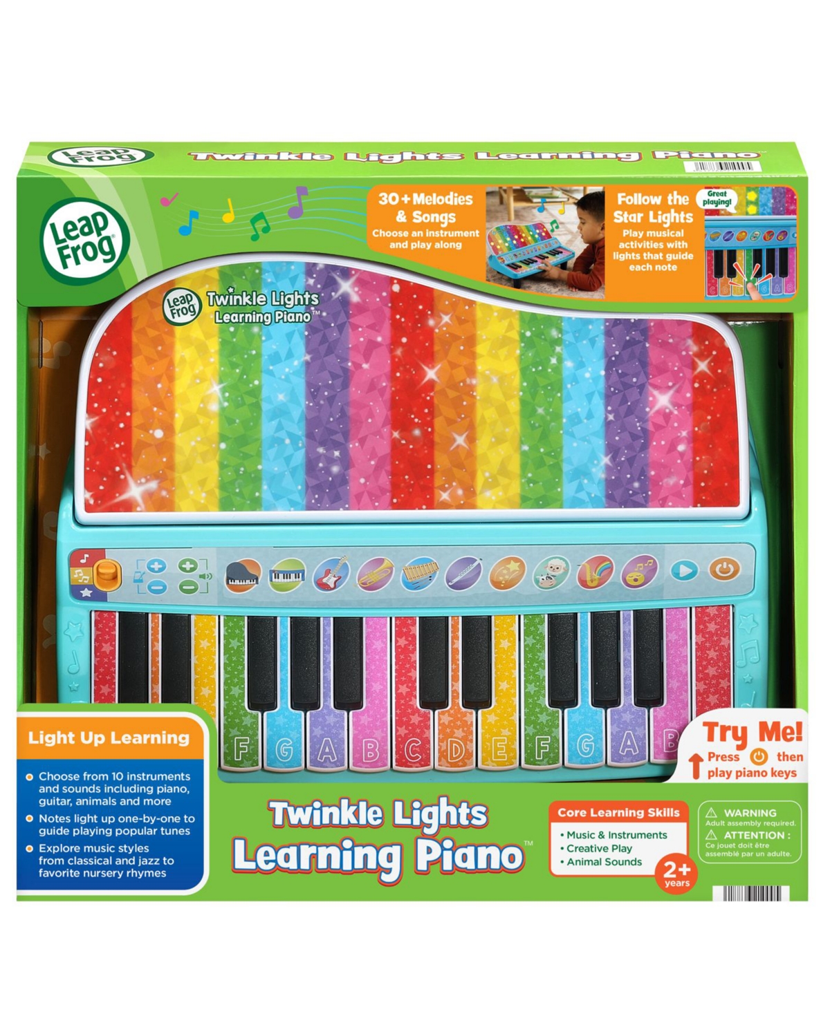 Leapfrog Twinkle Lights Learning Piano with 10 Instrument & Sound Options, Ages 2+