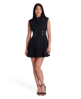 Women's Collared Bonded Gab Mini Dress