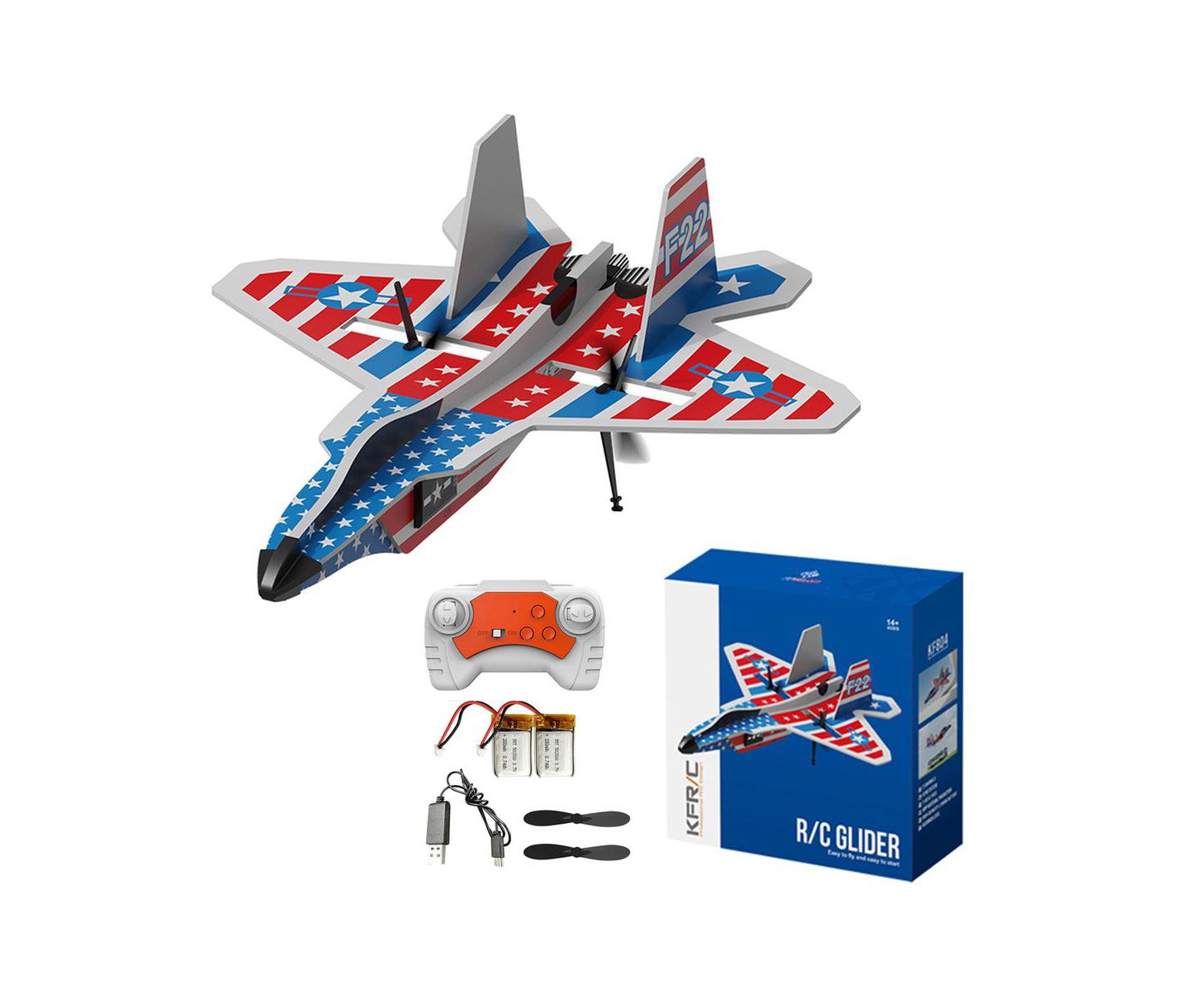 Детская игрушка Bruce & Shark 2.4G LED RC Glider Plane, цвет: Синий — фото 7