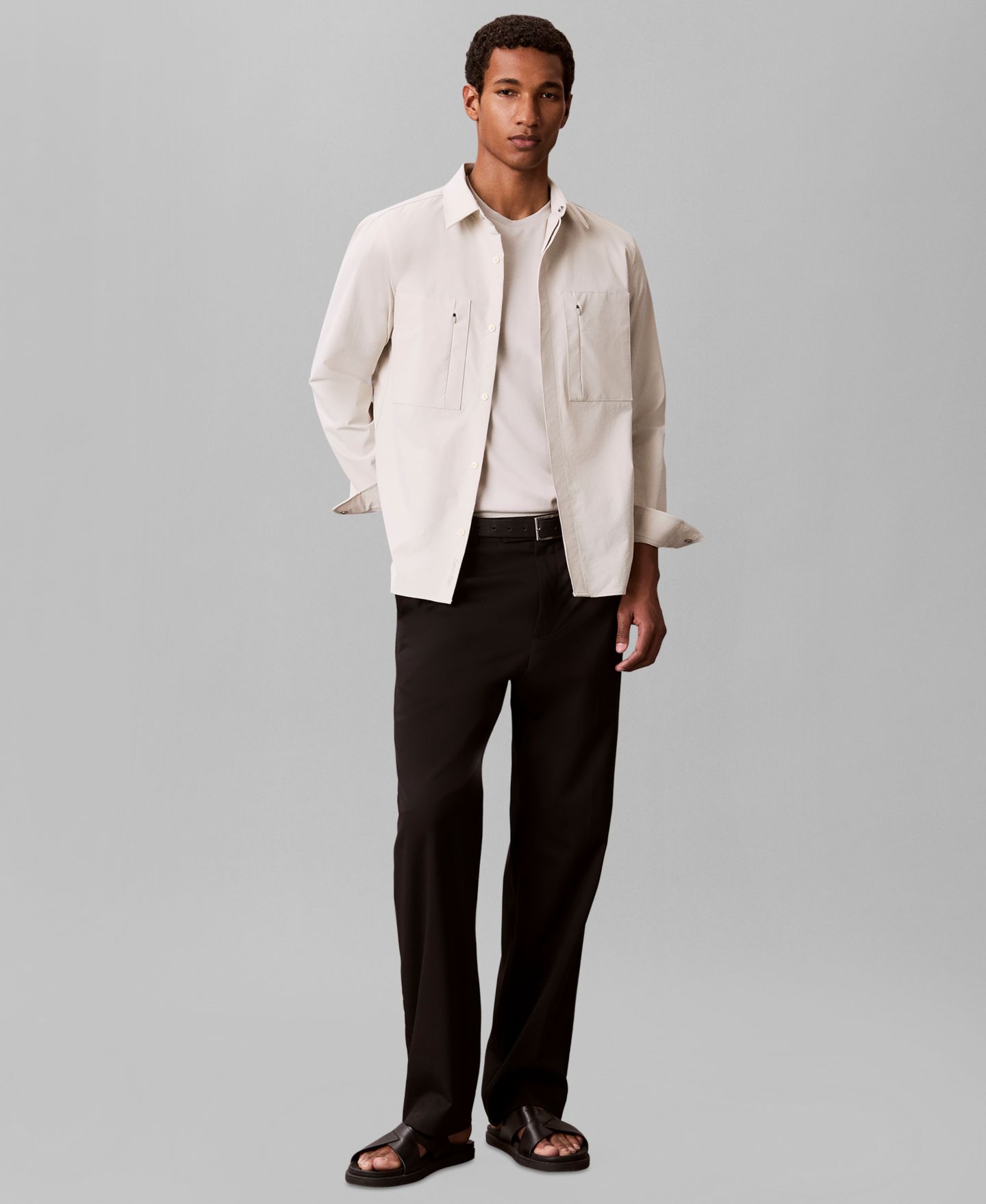 Мужская рубашка Calvin Klein Stretch Blend Classic-Fit, цвет: Moonstruck — фото 2