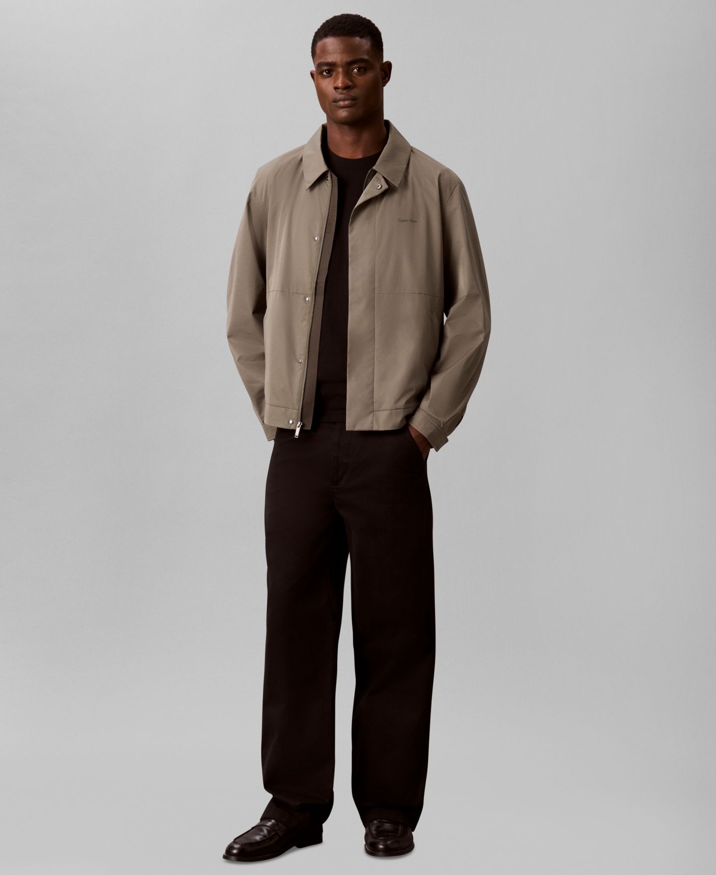 Мужская куртка Calvin Klein Classic Blouson Shirt Jacket, цвет: Серо-коричневый — фото 2