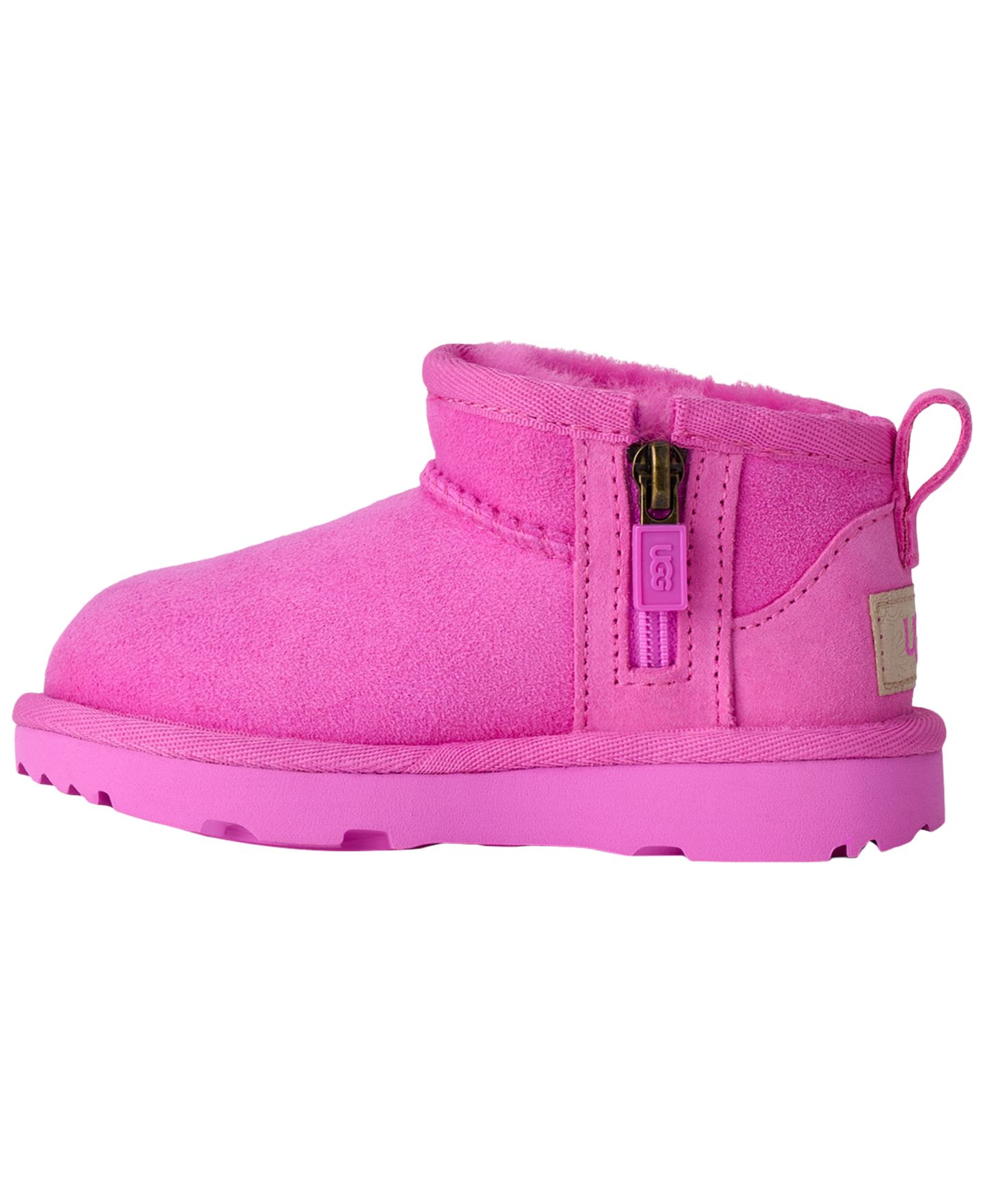 Ботинки UGG® Classic Ultra Mini Round Toe Booties для девочек-малышей, цвет: Яркий фуксия — фото 6