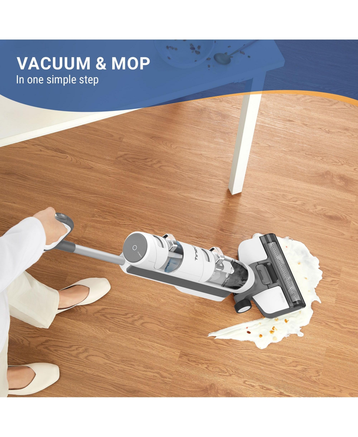 Tineco iFloor 3 Breeze Cordless Wet Dry Vacuum / Mop, Multi-Surface Floor Washer with Led Display