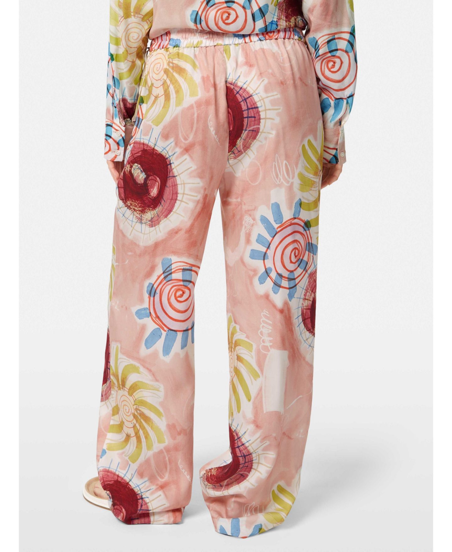Женские брюки SCOTCH & SODA Gia Mid Rise Wide Leg Elasticated, цвет: Розовый — фото 4