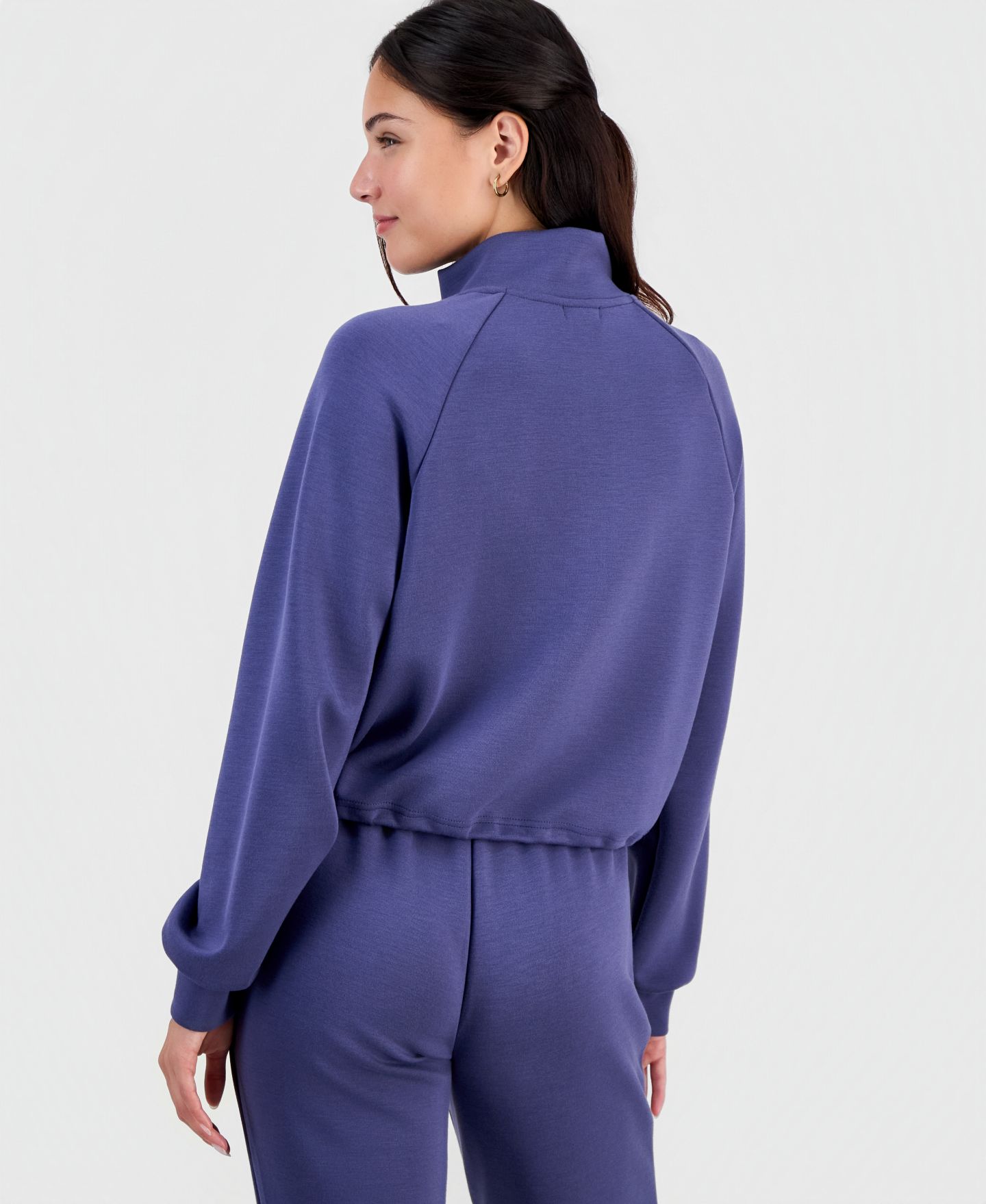 Женская толстовка Tinseltown Juniors' Half-Zip Scuba, цвет: Синий — фото 3