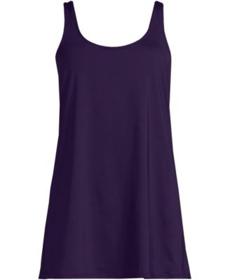 Plus Size Scoop Neck Mini Swim Dress Swimsuit