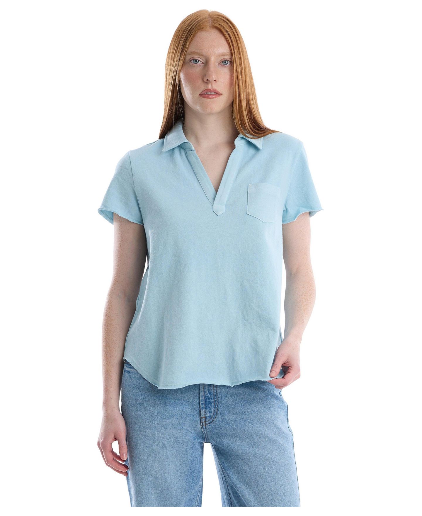 Женская футболка WILT Clothing Chest Pocket Polo, цвет: Синий — фото 1