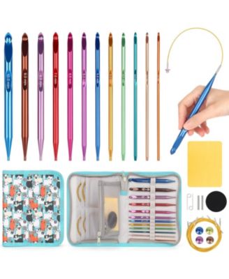 Interchangeable Tunisian Crochet Hooks Set, 12 Sizes with Cables 3.0mm - 10.0mm Smooth Ergonomic Hook for Making Blanket Scarves, Ideal Gift