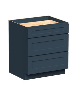 30" W 3-Drawers Base Cabinets, Ready to Assemble Kitchen Cabinet with Solid Wood Frame, Soft-Close Slides and Hinges
